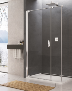 Usa de nisa batanta dintr-o bucata cu parte fixa SanSwiss Cadura CA31C 120 x H200 cm