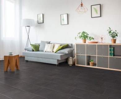 Gresie portelanata Sintesi Italia, Beola Black 15x15 cm