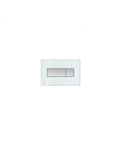 Clapeta de actionare Alcaplast pentru sistem de instalare ingropat, cu panou colorat inserat (Alb) - iluminat (Albastru)