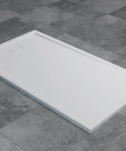 Cadita de dus SanSwiss Livada W20A 160x90xH3,7 cm marmura sintetica alba