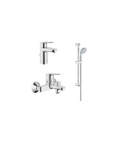 Set Grohe BauEdge baterii lavoar cada si set de dus cu bara