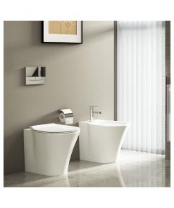 Set vas wc pe pardoseala btw cu capac softclose slim si bideu Ideal Standard Connect Air Aquablade