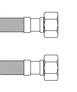 Racord flexibil apa i-i, F3/8"x F3/8", 80 cm Techman PWS96