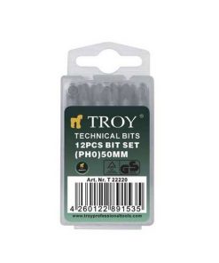 Set de biti cruce Troy T22223, PH3, 50 mm, 12 bucati