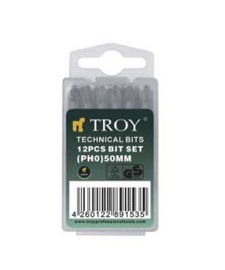 Set de biti cruce Troy T22232, PZ3, 50 mm, 12 bucati