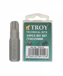 Set de biti torx Troy 22219, T40, 25 mm, 24 bucati