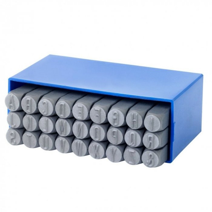 Set poansoane de marcat litere Gravurem Grvrm01110000, 10 mm, 27 piese