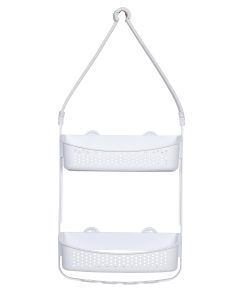 Cos suspendat baie, supraetajat, material plastic, alb