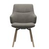 Scaun Stressless Mint Low D200 L cu brate cadru natural tapiterie Silva Moon Dark Beige
