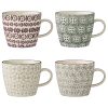 Set 4 Cani Karine Gri/Verde/Violet, Ø9,5xH8 cm