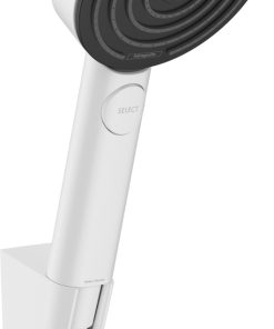 Set de dus Hansgrohe Pulsify Select 105 Relaxation cu 3 tipuri de jet agatatoare si furtun 1 25m alb mat