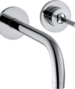 Baterie lavoar Hansgrohe Axor Uno 2 de perete din 2 elemente pipa 165mm montaj incastrat necesita corp ingropat