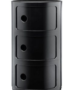 Comoda modulara Kartell Componibili 3 design Anna Castelli Ferrieri negru