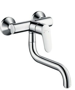 Baterie bucatarie Hansgrohe M416-W260 montare pe perete pipa rotativa crom