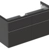 Dulap baza Geberit iCon 120cm cu patru sertare negru lava mat