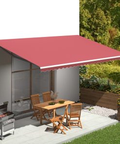 vidaXL Pânză de rezervă pentru copertină, roșu vișiniu, 6x3 m