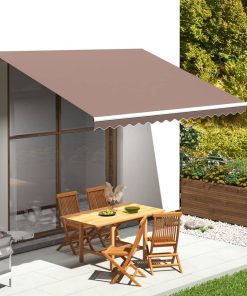 vidaXL Pânză de rezervă pentru copertină, maro, 4x3 m