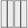 vidaXL Perdea de ușă anti-insecte cu magnet, 2 buc., negru, 210x90 cm