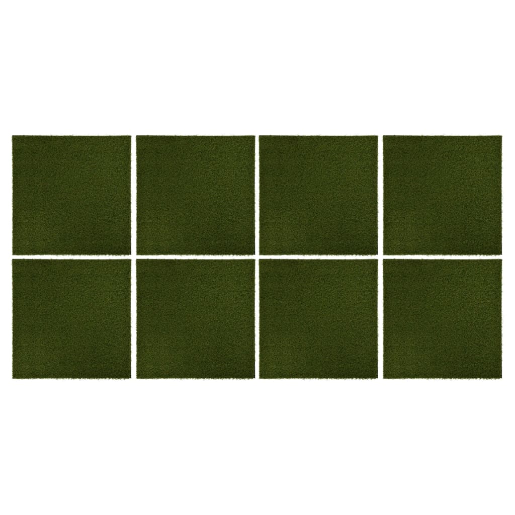 vidaXL Plăci de iarbă artificială, 8 buc, 50x50x2,5 cm, cauciuc