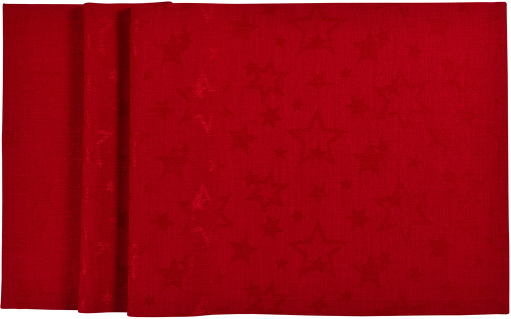 Fata de masa Sander Jacquards Cosmo 150x250cm 1 rosu