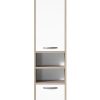 Biblioteca din pal cu 2 usi, pentru copii Vicky II Tall Alb / Natur, l49xA46xH201 cm
