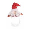 Borcan decorativ Craciun model Mos Craciun Diametru 8 cm x 21 H