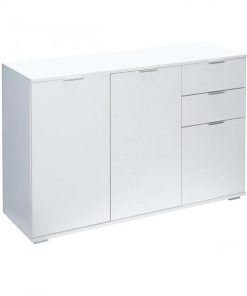 Bufet cu 3 usi si 2 sertare Alb - Caerus Capital