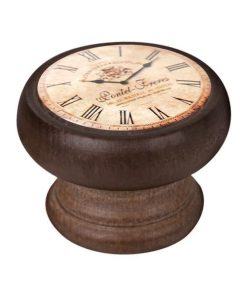 Buton pentru mobila, Clock5 450NG24, finisaj nuc, D40 mm - Maxdeco