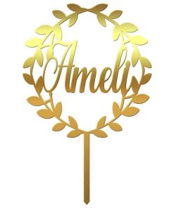 Cake topper personalizat nume Ameli CL - Tomvalk