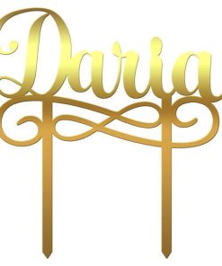 Cake topper personalizat nume Daria Ns - Tomvalk