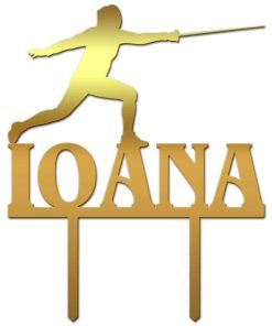 Cake topper personalizat nume Ioana Fc - Tomvlak