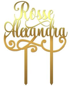 Cake topper personalizat nume Rosse Alexandra So - Tomvalk