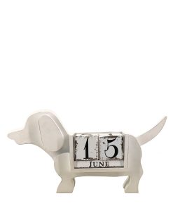 Calendar de birou Dog Gales Alb / Negru, l40xA7xH21 cm