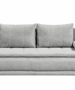 Canapea extensibila cu lada de depozitare, tapitata cu stofa, 3 locuri, Eliana Gri deschis, l208xA105xH93 cm