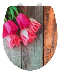Capac toaleta din duroplast, Tulip Multicolor, l38xA45 cm