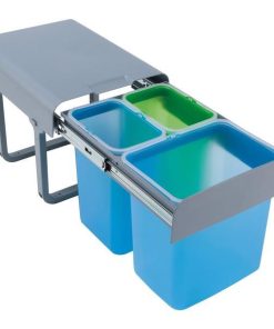 Cos de gunoi incorporabil Ekko, colectare selectiva, cu 1 compartiment x 16 litri si 2 x 8 litri - Maxdeco