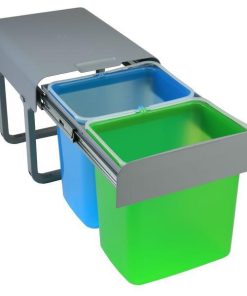 Cos de gunoi incorporabil Ekko, colectare selectiva, cu 2 compartimente x 16 litri - Maxdeco