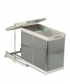 Cos de gunoi incorporabil Pelikan 21200, colectare selectiva, cu extragere automata, cu doua recipiente x 14 L - Maxdeco