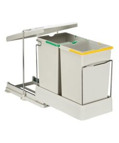 Cos de gunoi incorporabil Pelikan 21550, colectare selectiva, cu extragere automata, cu doua recipiente x 14 L - Maxdeco