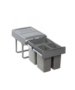 Cos de gunoi Mega incorporabil, colectare selectiva, cu 1 compartiment x15 litri si 2x 7 litri