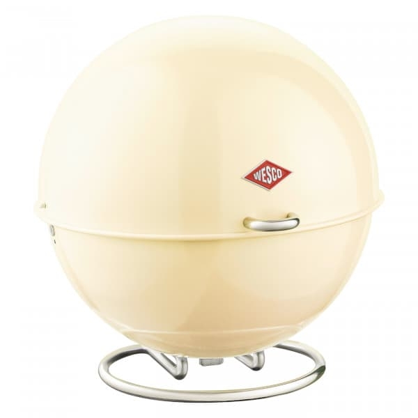 Cos pentru fructe cu capac, din metal, Superball Crem, Ø26xH26 cm