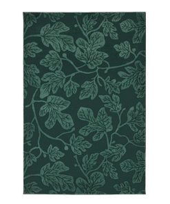 Covor decorativ, fir scurt, 133x195 cm, model cu flori, verde, Topi Dreams