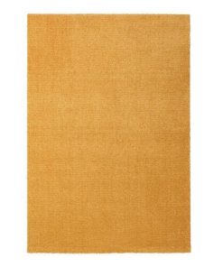 Covor decorativ, fir scurt, antiscamosare, 133x195 cm, galben, Topi Dreams