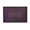 Covoras decorativ pentru intrare, design cu mesaj de intampinare, 60x40 cm, maro, Topi Toy