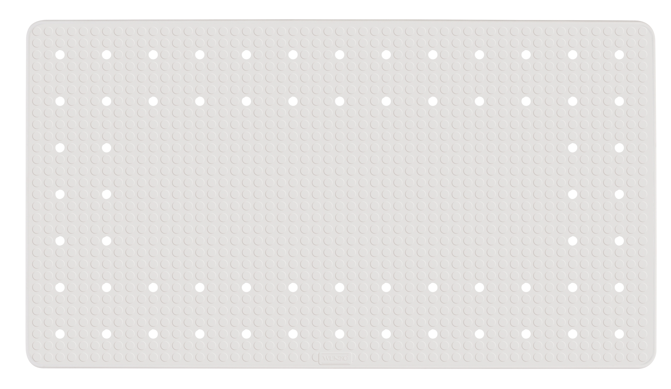 Covoras pentru baie antiderapant, din TPR, Mirasol Alb, 39 x 69 cm