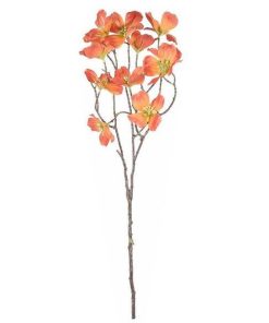 Crenguta artificiala flori cornus portocaliu 73 cm