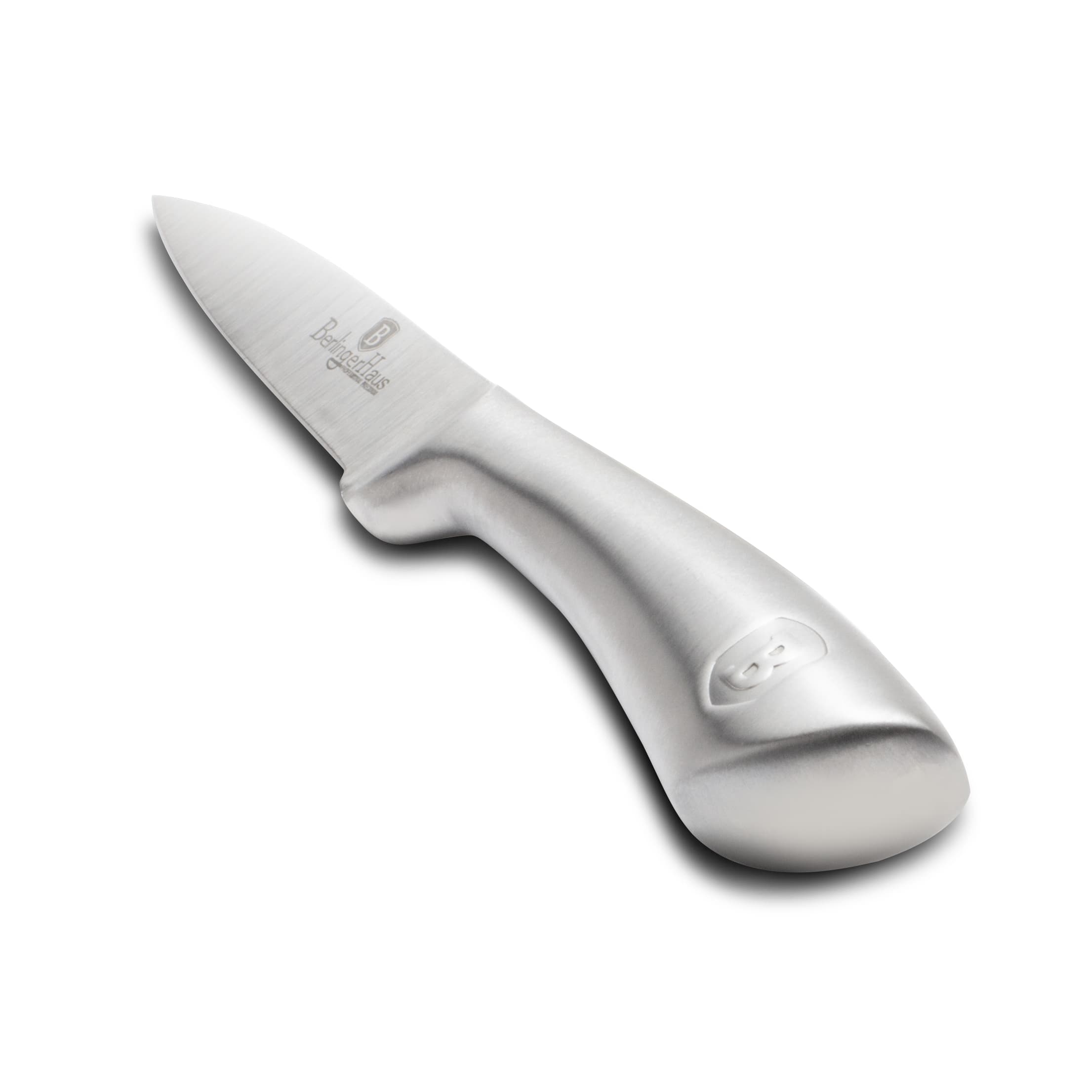 Cutit pentru curatat fructe si legume, otel inoxidabil, 9 cm, Black Silver