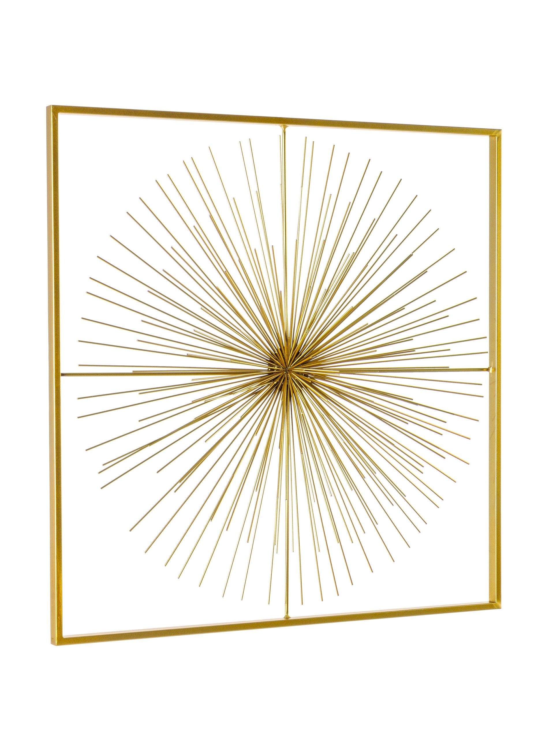 Decoratiune de perete din metal Auriel Medium Auriu, l70xA7xH70 cm