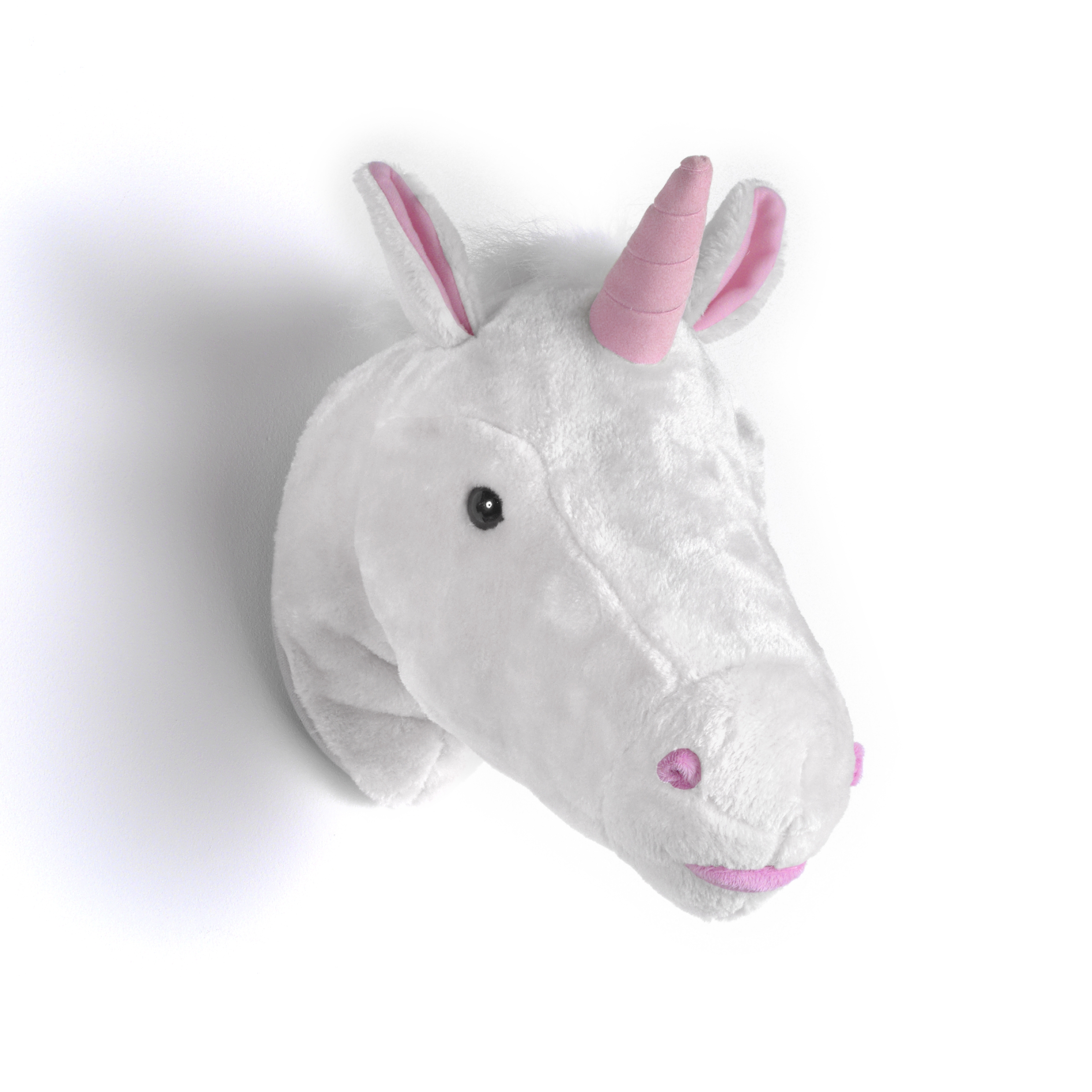 Decoratiune de perete pentru copii Trofeu Unicorn Alb / Roz