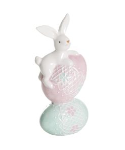 Decoratiune din dolomita Heti Roz / Verde Mint, L6xl4xH14 cm